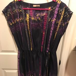 Mini multi color purple dress